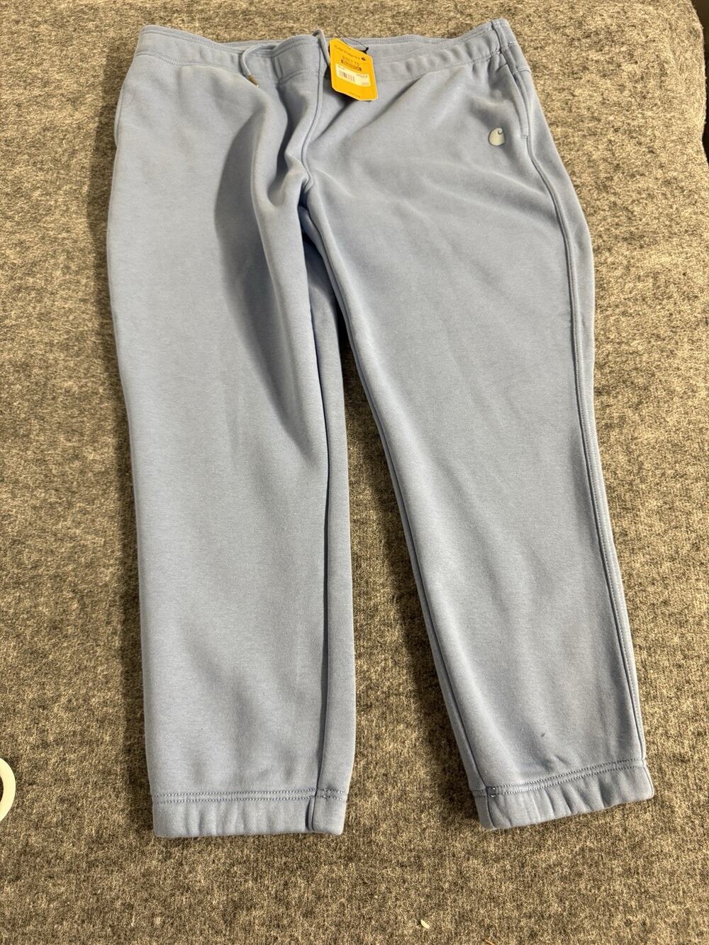 Carhartt Sweatpants Women 2XL Blue Joggers Fleece Track Pants Stretch N152
